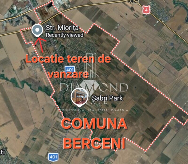 Berceni, strada Miorita, 0% comision, teren intravilan 430 mp,